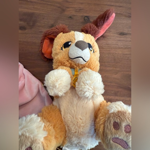 Disney Parks Babies Plush LADY & Tramp Baby Dog in Blanket Pouch Stuffed Toy. - Picture 4 of 8